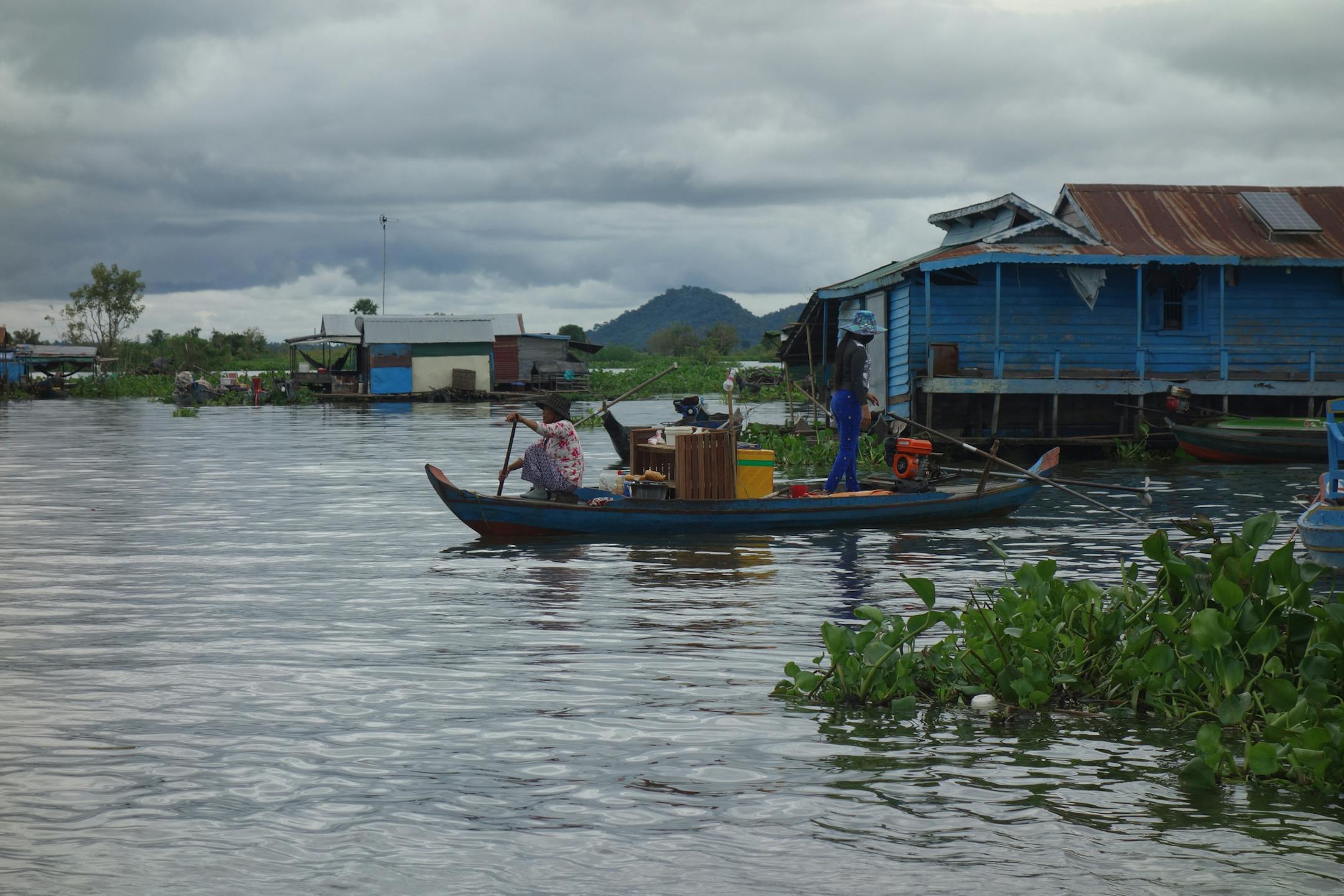 Floating villages on the Mekong River are common. Photo by Wesley K.H. Teo