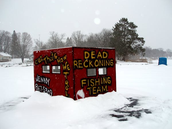 This vibrant fish house was once the brightest point on Lone Lake’s winter horizon. Alas, the fish house has remained sidelined this year, due to al