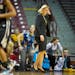 Gophers' coach Pam Borton looked distressed as the Gophers trailed behind Perdue during the first half of the Women's Gopher basketball against Perdue