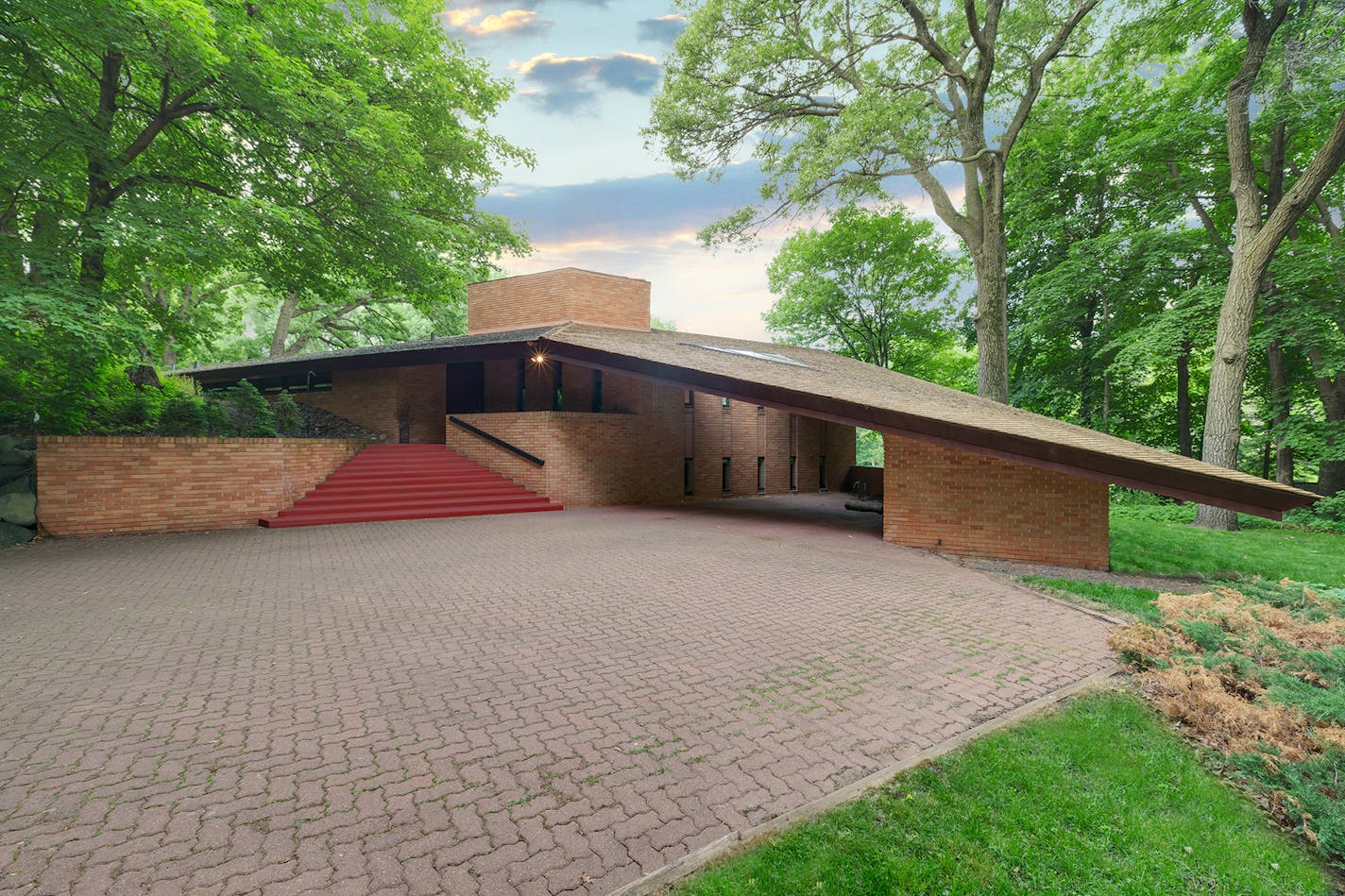 This rare Frank Lloyd Wright house in St. Louis Park &#xf1; just one of a dozen Wright houses currently on the market nationwide - is on the market for $1.495 million. Photos by LANDMARK courtesy of the Berg Larsen Group of Coldwell Banker Burnet