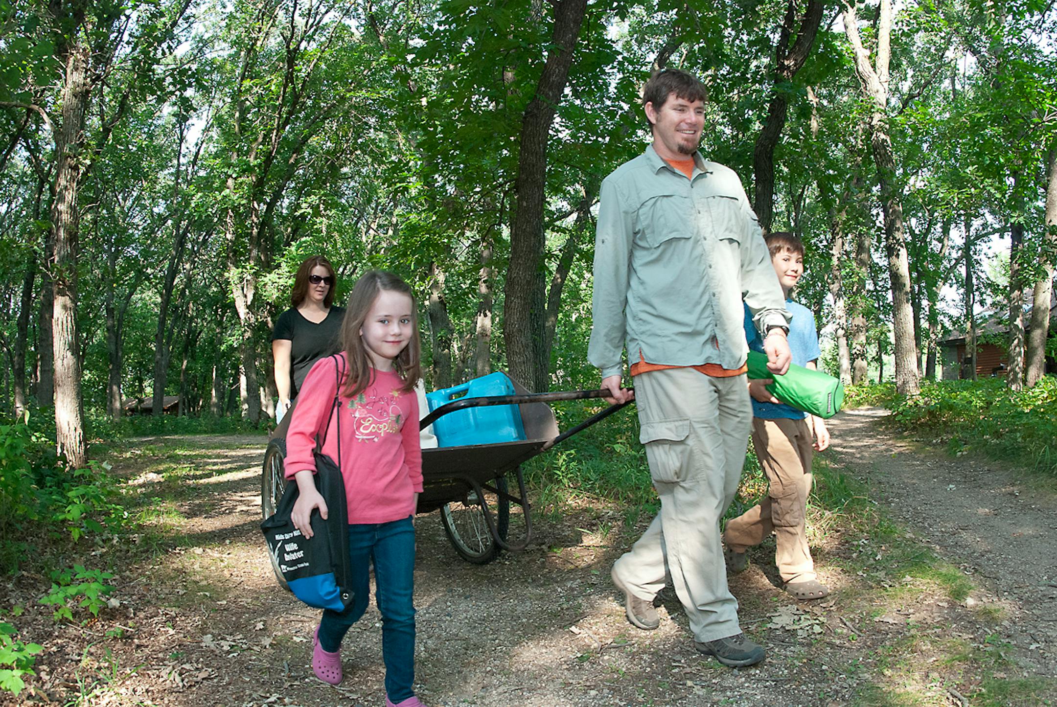 Glendalough State Park in Battle Lake has cart-in campsites.