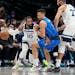 Wolves point guard Mike Conley (10) and center Rudy Gobert (27) have lost in the first round of the NBA playoffs together in the past four seasons wit
