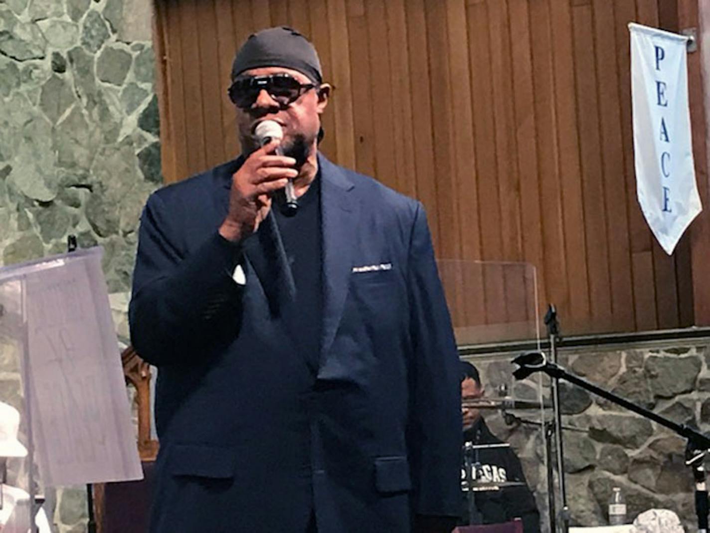 Musician Stevie Wonder appealed Saturday to the crowd at a Minneapolis conference to join the effort to bring peace to the community. "You cannot say 'Black lives matter,' and then kill yourselves," he said.