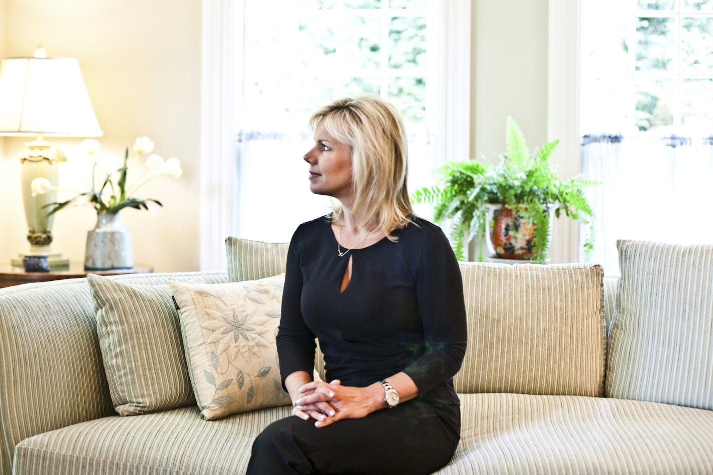 Gretchen Carlson, the former Fox News anchor who sued network boss Roger Ailes for sexual harassment, at the home of her lawyer in Montclair, N.J., in 2016.