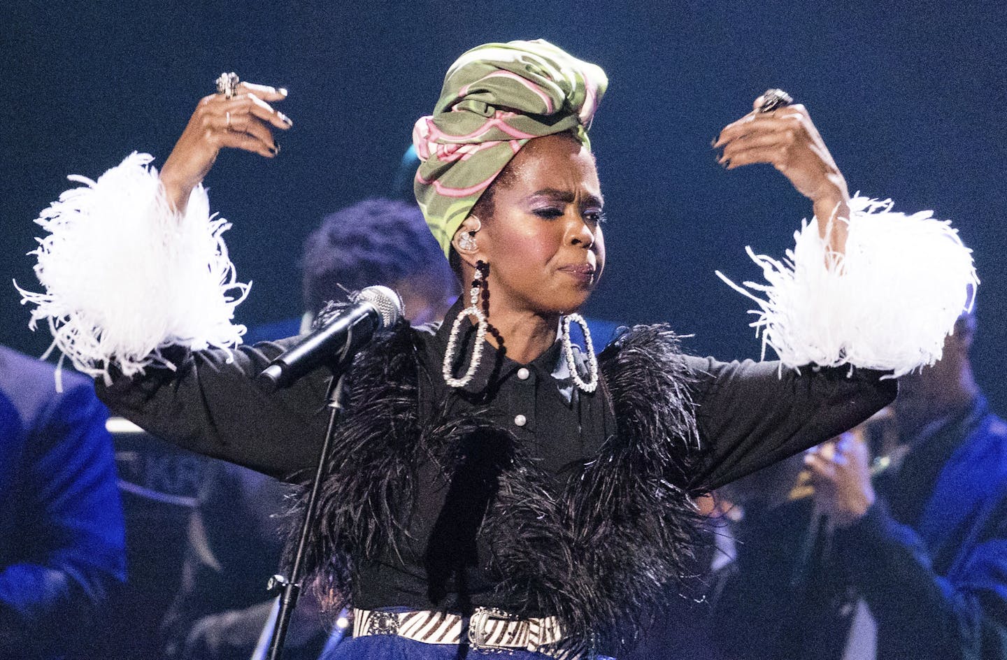 Lauryn Hill performs during the Rock and Roll Hall of Fame Ceremony.