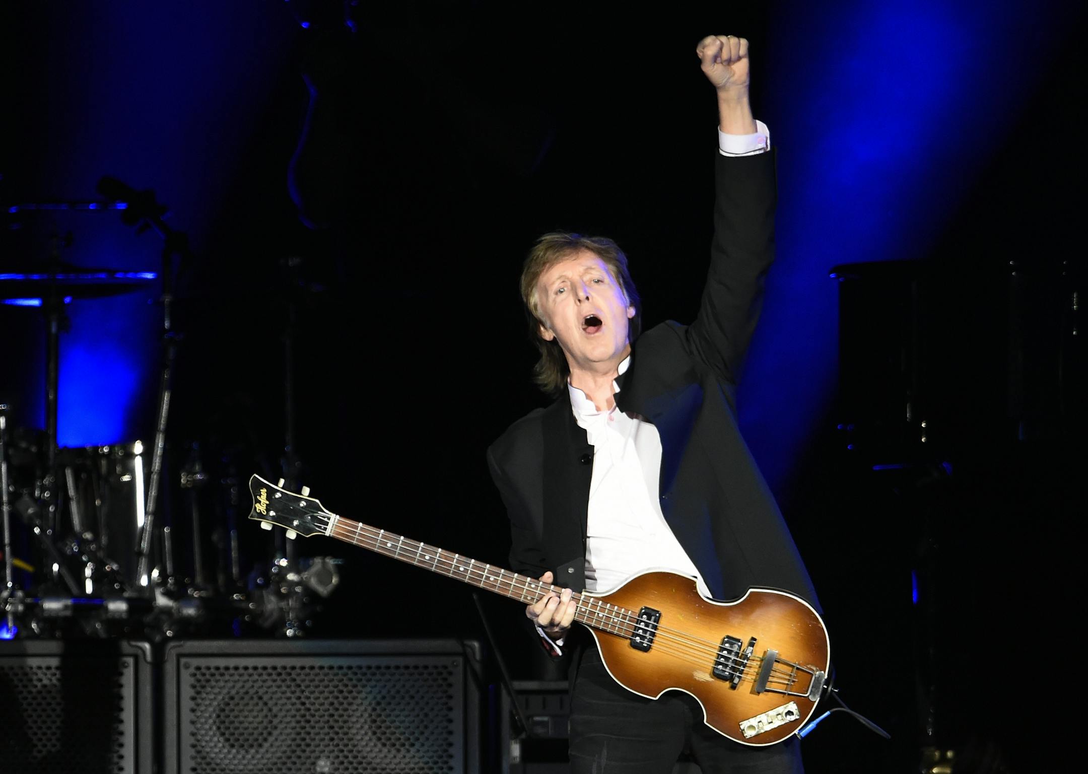 Paul McCartney performs on day 2 of the 2016 Desert Trip music festival at Empire Polo Field on Saturday, Oct. 8, 2016, in Indio, Calif.