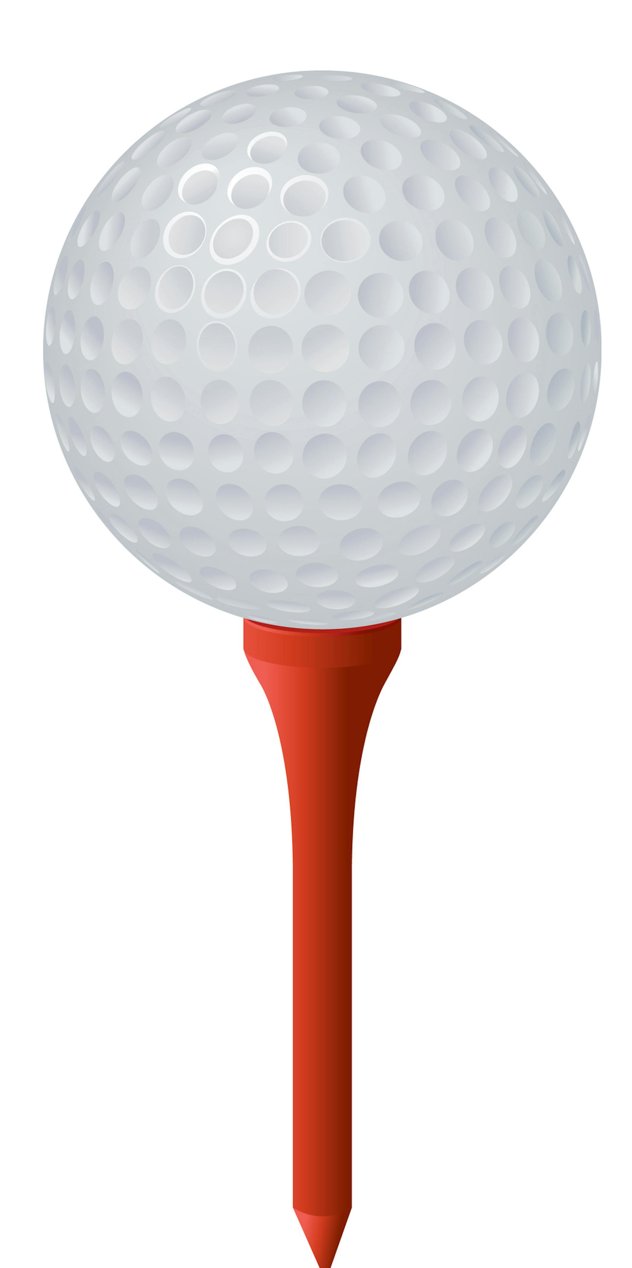 Golf ball on tee