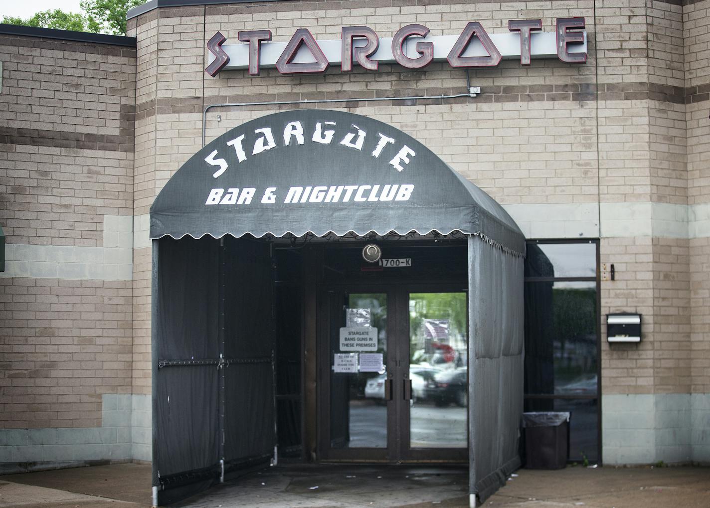 Stargate Bar and Nightclub is seen in the early morning on Friday, May 29, 2015. A contracted armed security guard shot and killed a 20-year-old man outside of Stargate Bar and Nightclub at 12:50 a.m. on Friday. ] LEILA NAVIDI leila.navidi@startribune.com /