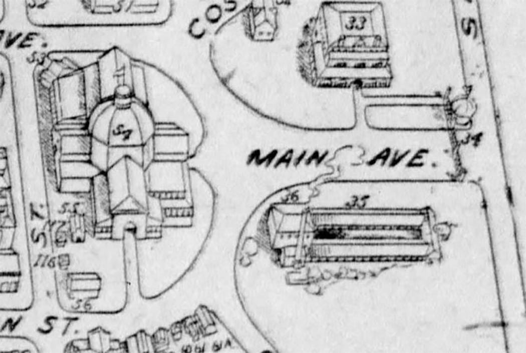 1927 Map of the Snelling entrance, leading to the Agriculture building.