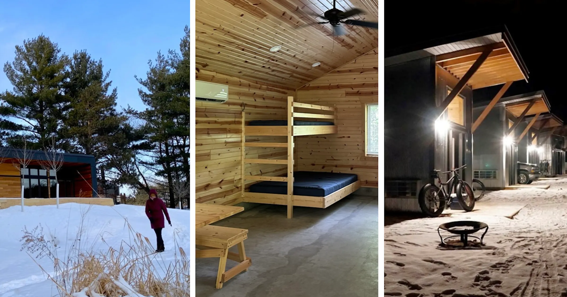 Experience more of winter, without frostbite, in a Minnesota camper cabin