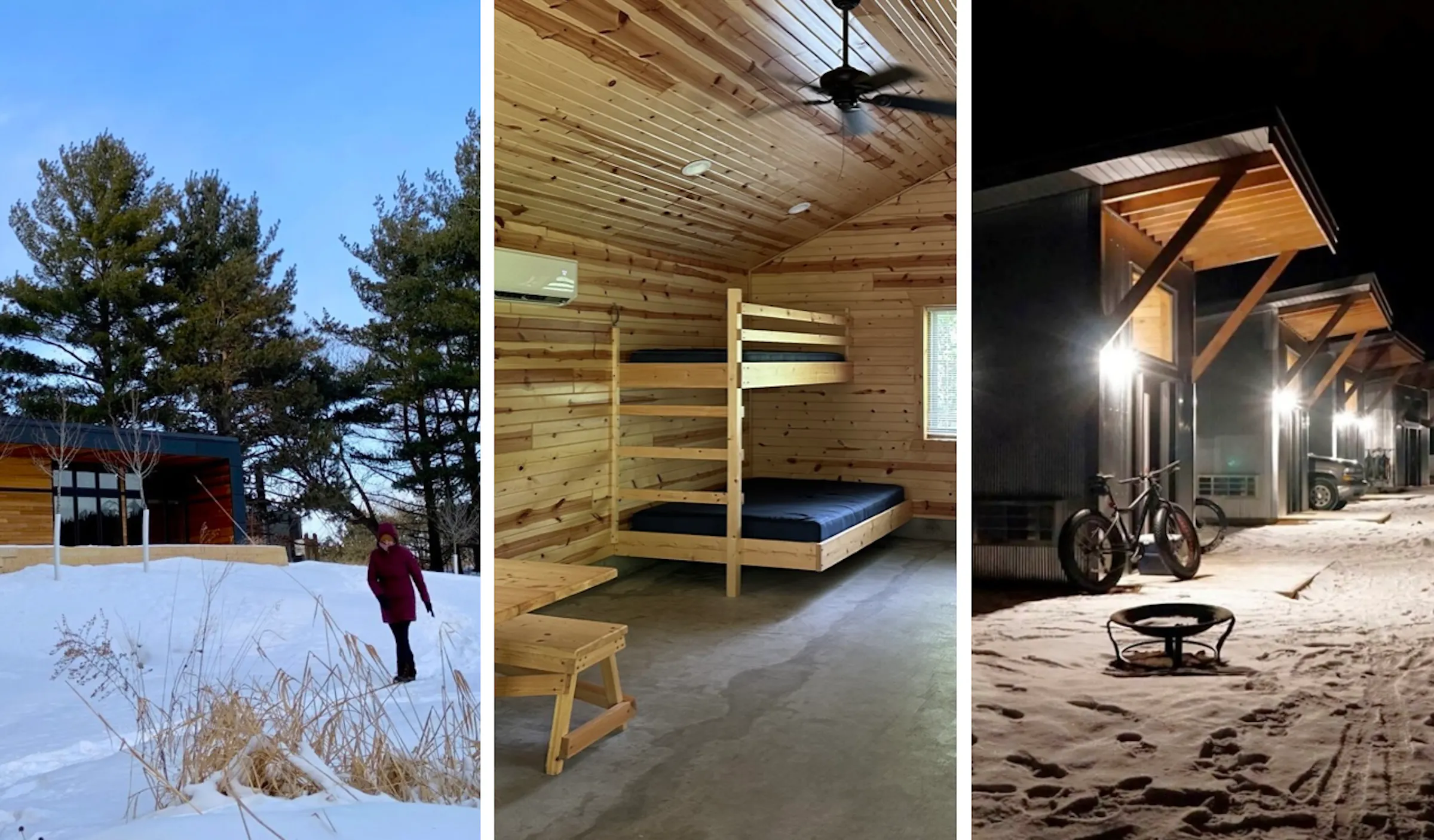 Anchoring in a camper cabin means outdoors fun through winter