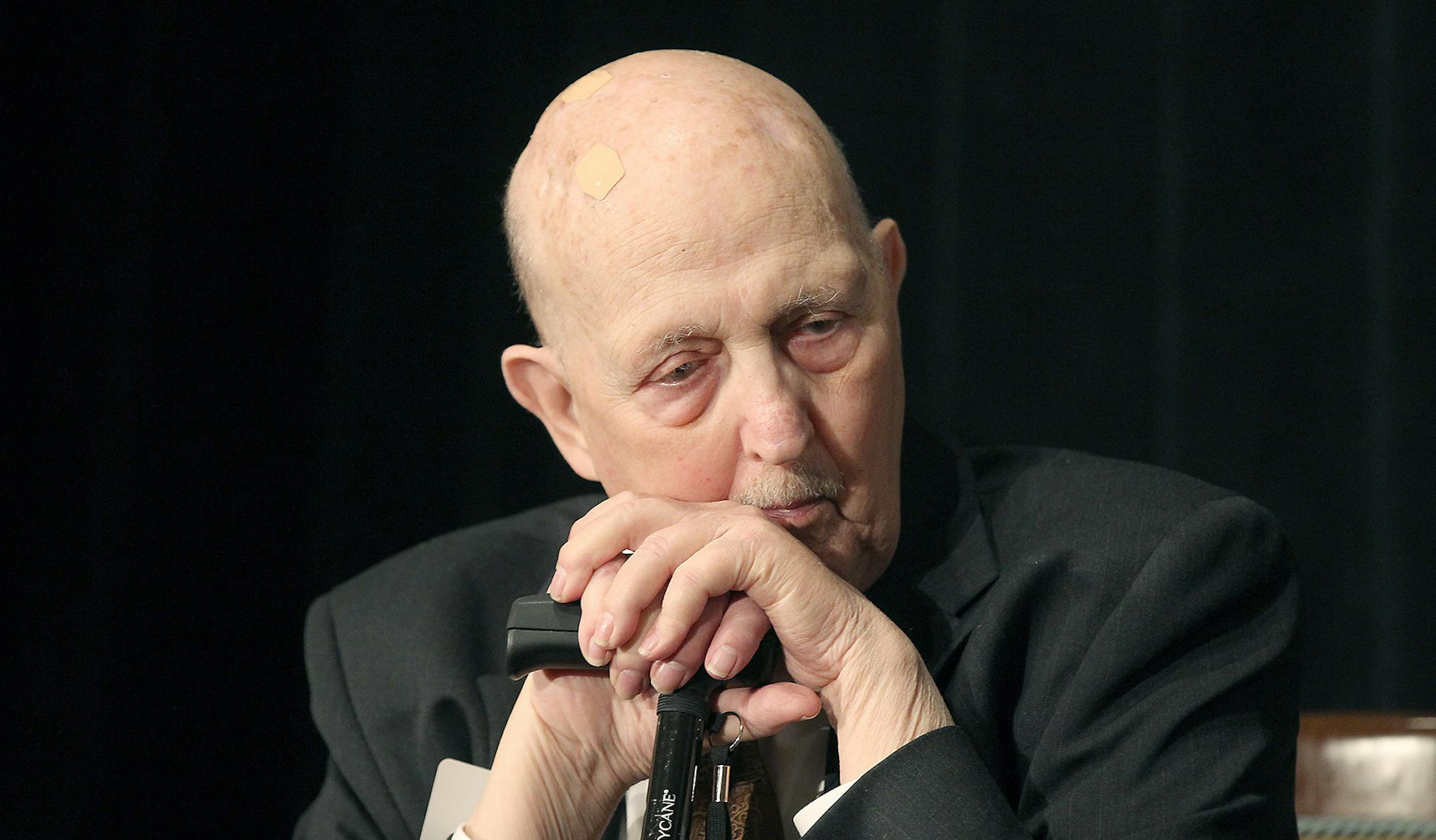 Former St. Paul Mayor Larry Cohen, 1972-1976, listened to other mayors as they spoke to a crowd in a St. Paul Mayors Forum during the annual Saint Paul Foundation breakfast, Thursday, May 7, 2015 at the St. Paul Hotel in St. Paul, MN. ] (ELIZABETH FLORES/STAR TRIBUNE) ELIZABETH FLORES • eflores@startribune.com