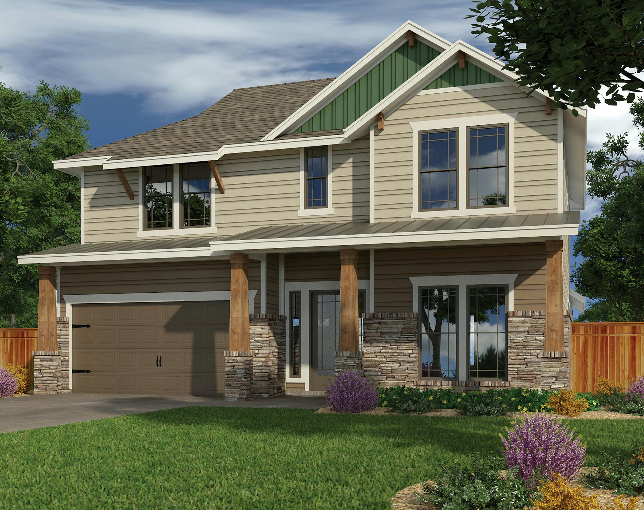 Home plan: Contemporary Craftsman is designed for the modern active family.
