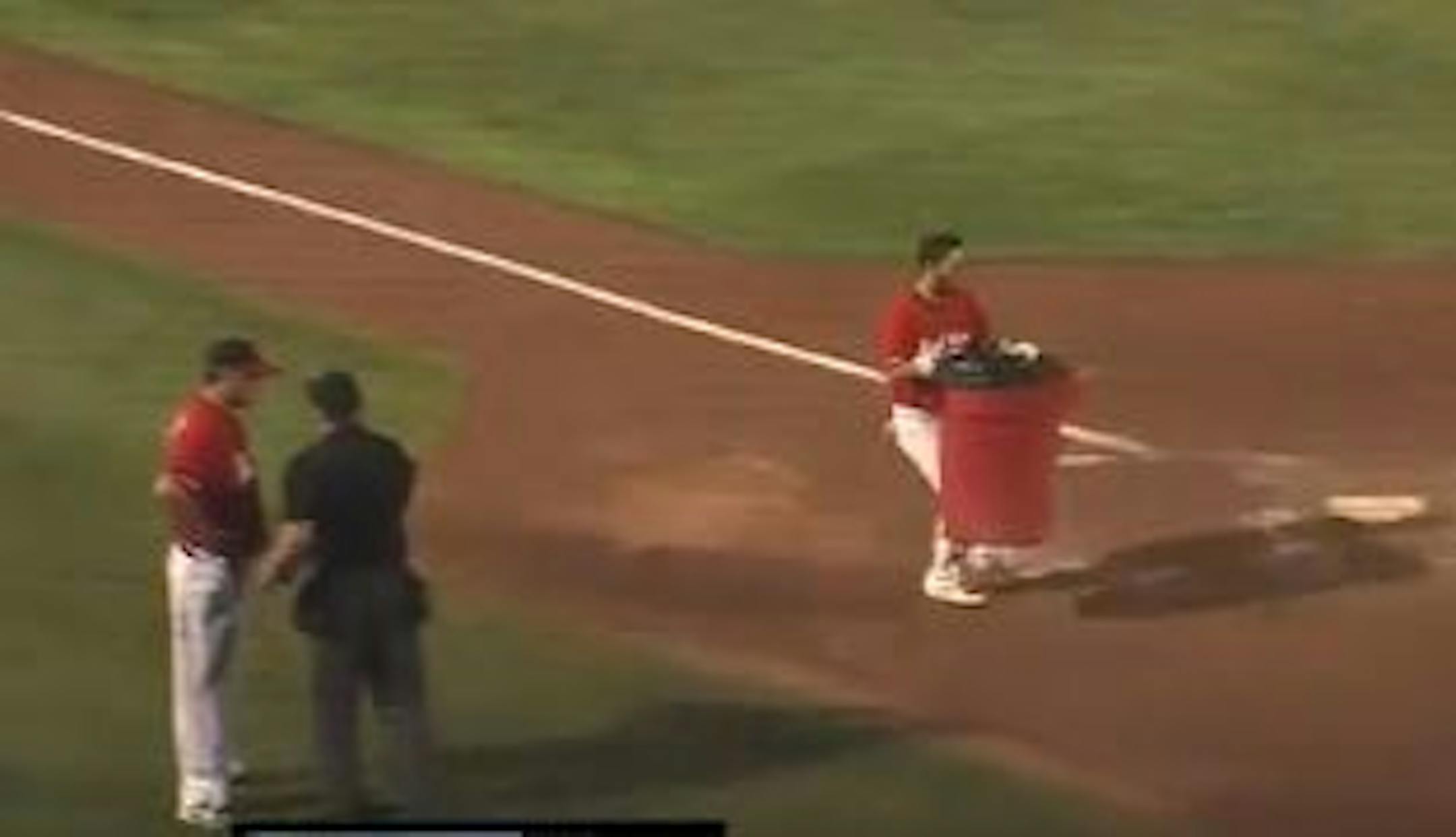 Brennan Metzger in the midst of his post-ejection tirade Monday night.