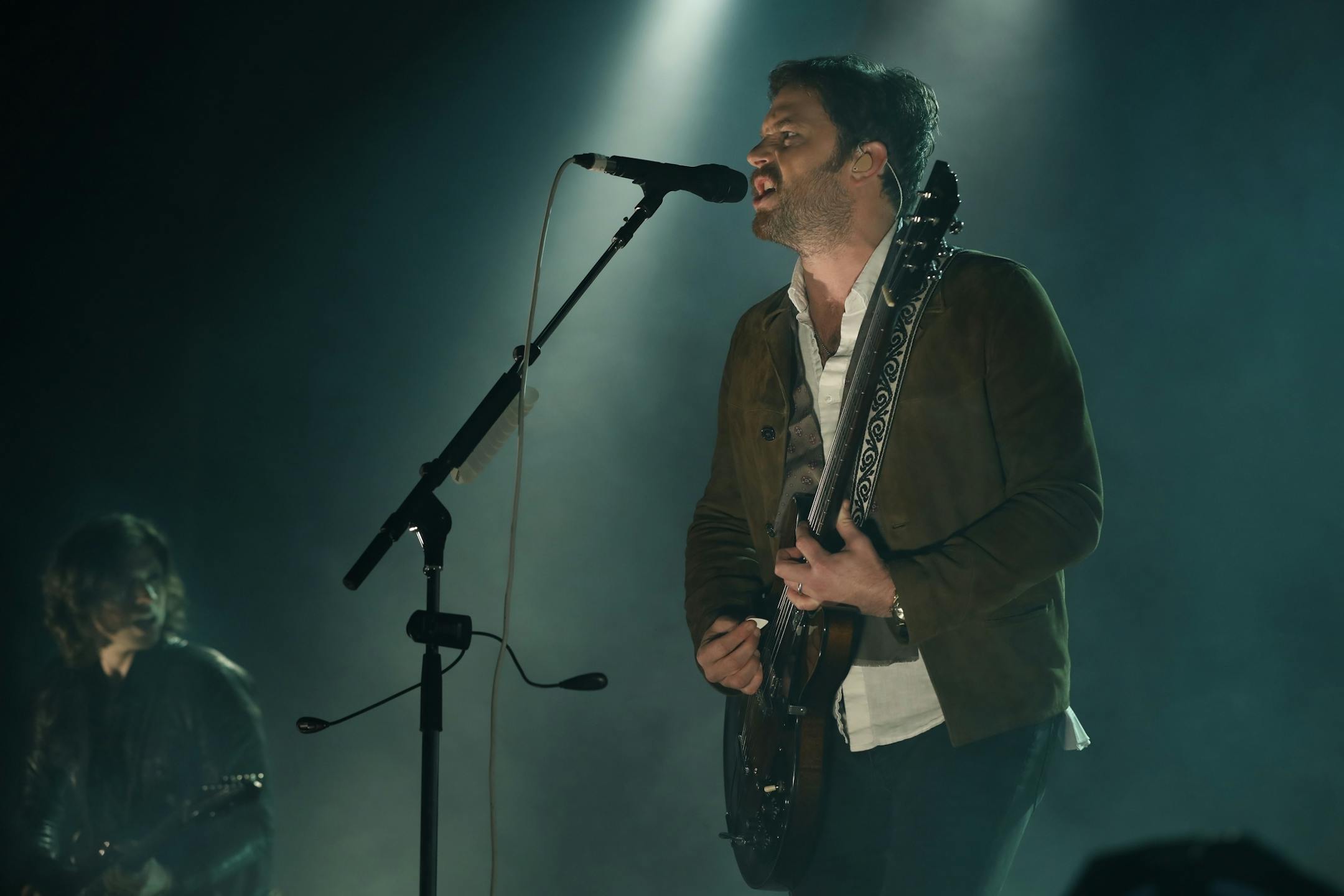 Caleb Followill is the lead singer of The Kings of Leon. They took over the Xcel Energy Center as the main attraction for the night.