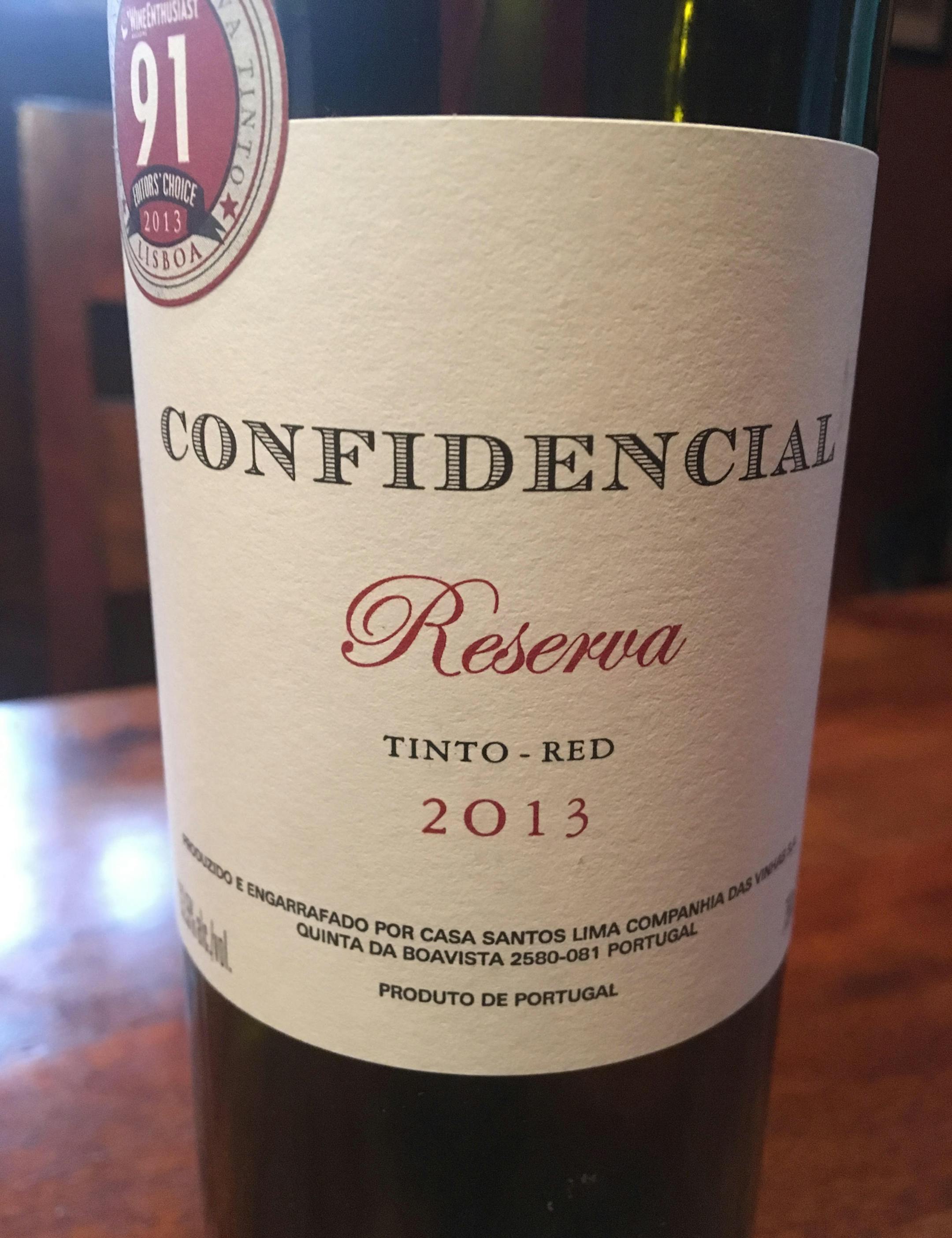Confidencial Reserva Tinto 2013