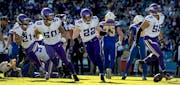 Vikings safety Harrison Smith celebrated after recovering a fumble vs. the Chargers in Los Angeles.