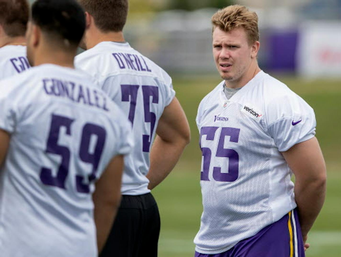 Minnesota Vikings offensive lineman Pat Elflein is starting training camp om the PUP list.