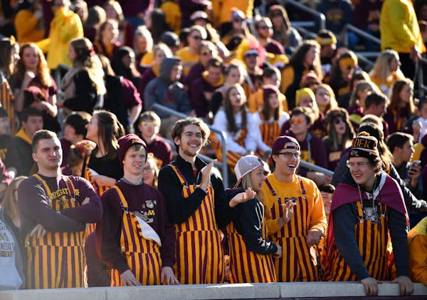 Gophers fans cheered for the team during player introductions.