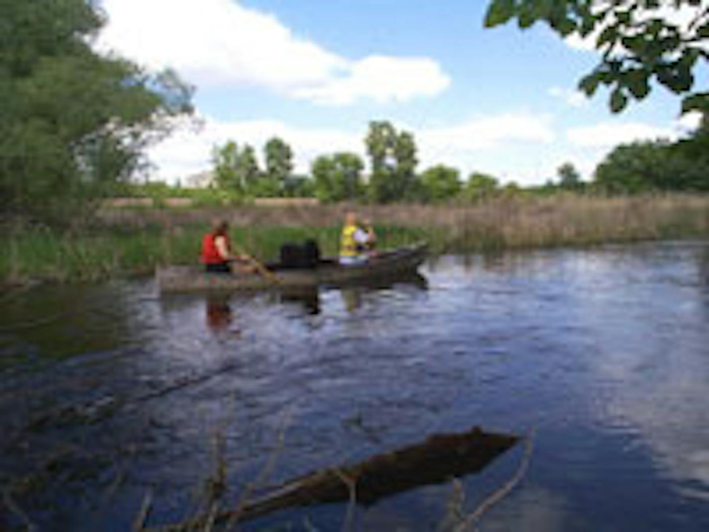 FILE -- Officials are urging people to stay off Minnehaha Creek because of high water levels.