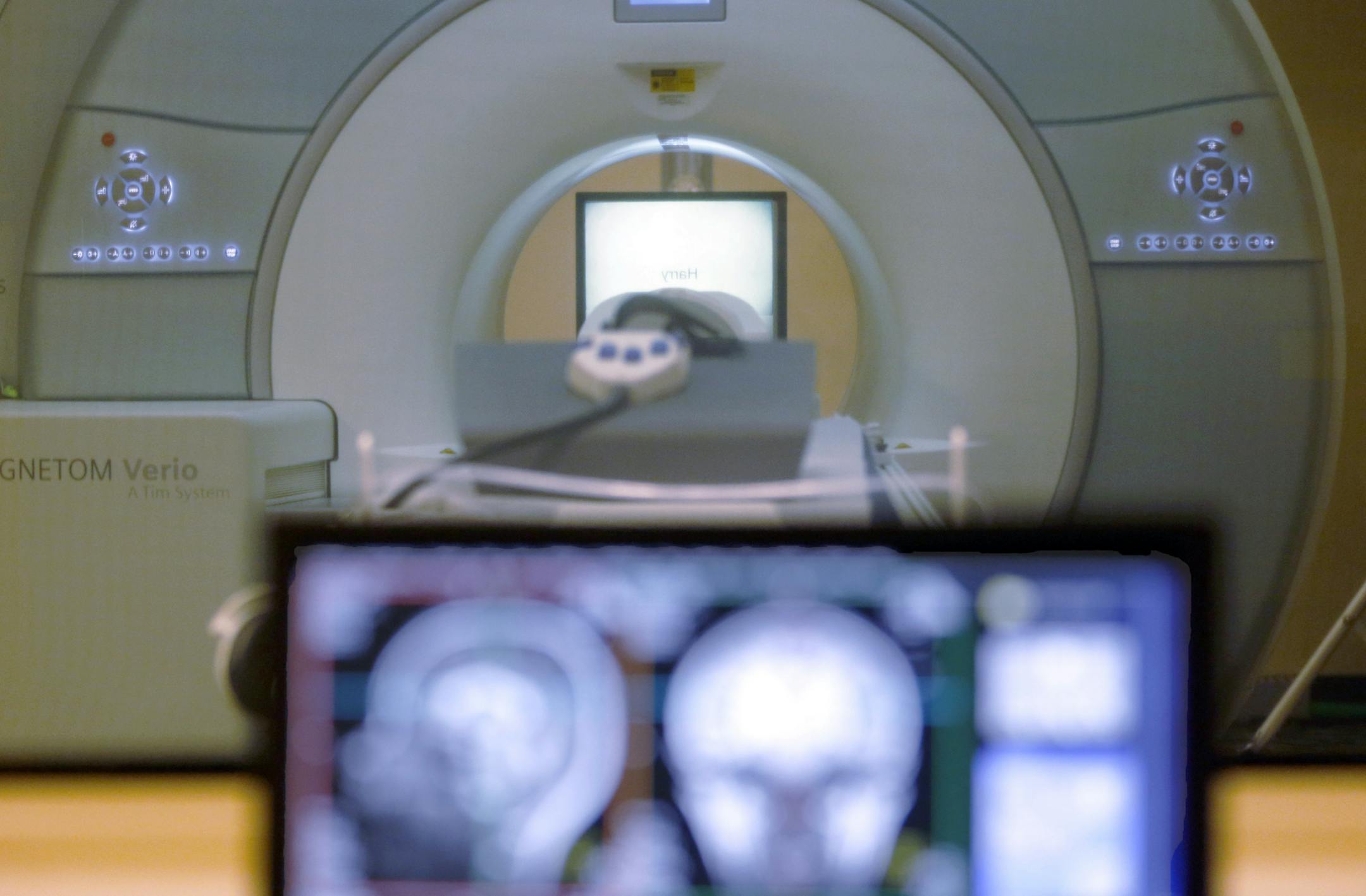 A brain-scanning MRI machine at Carnegie Mellon University in Pittsburgh.