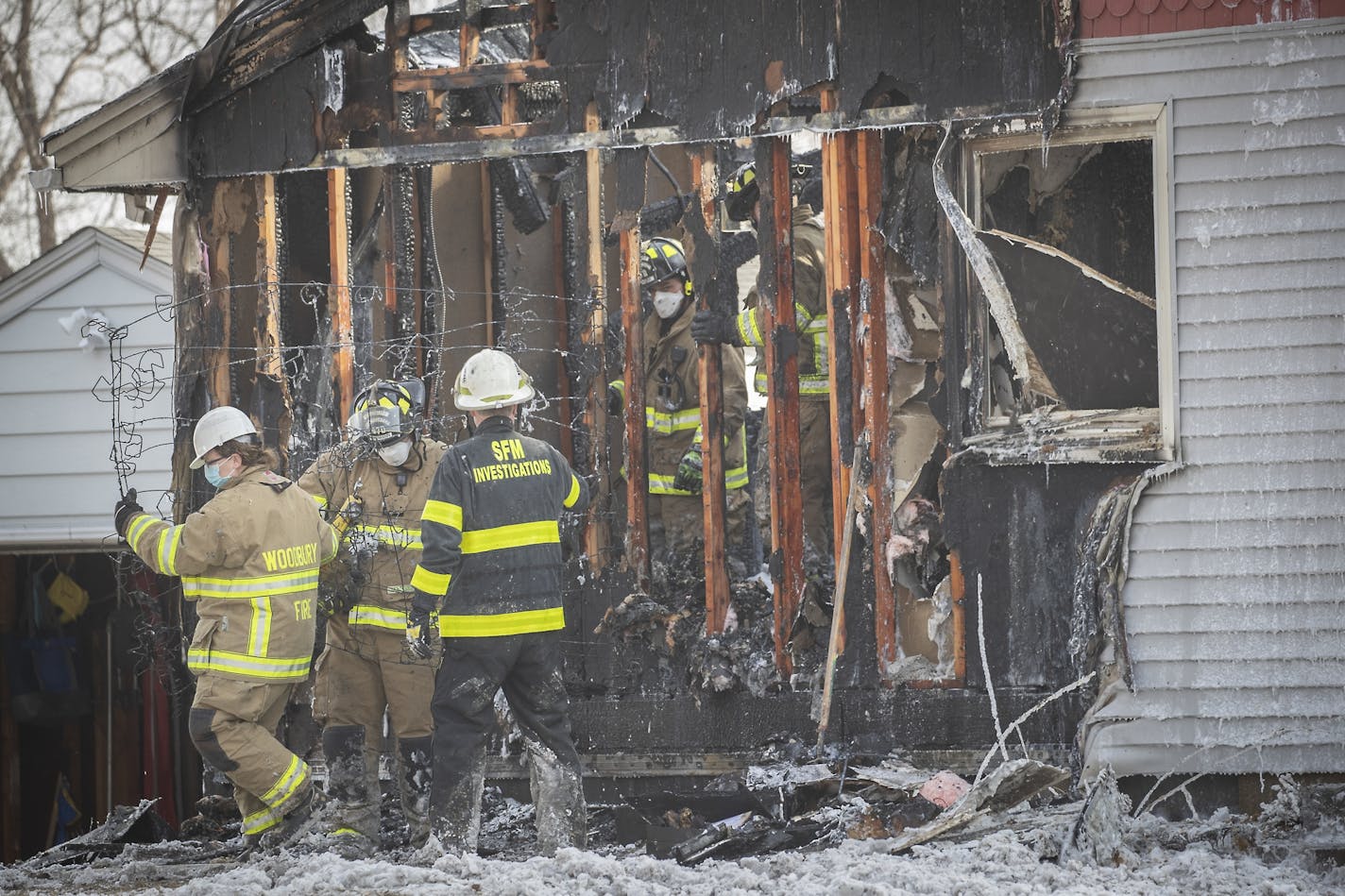 Firefighters worked the scene of an early morning fire that claimed the life of one individual, Tuesday, March 26, 2019 in Woodbury, MN.