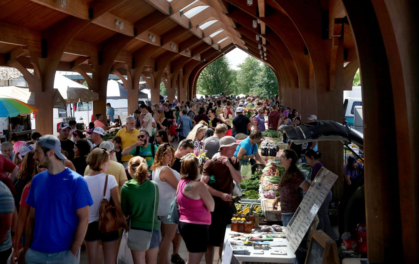 The Eau Claire Downtown Farmers Market draws 7,000 visitors a week to Phoenix Park on Wednesdays, Thursdays and Saturdays.