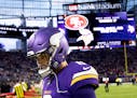 Vikings quarterback Kirk Cousins ranks second in the league in passing yards, but he has thrown 192 of his 204 passes with his team tied or trailing. 