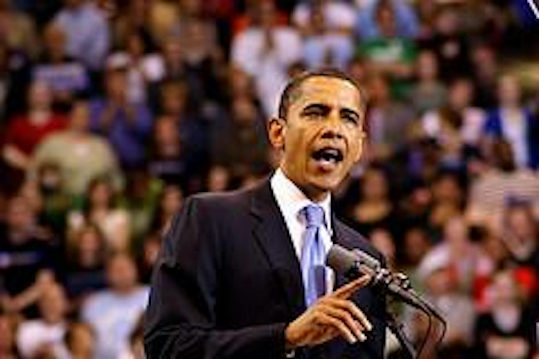 Obama speaks in St. Paul, June 3, 2008. Photo courtesy of Flickr/Wa-J.