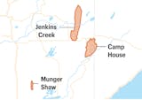 A map thumbnail of the May 14 status of three wildfires in northern Minnesota.