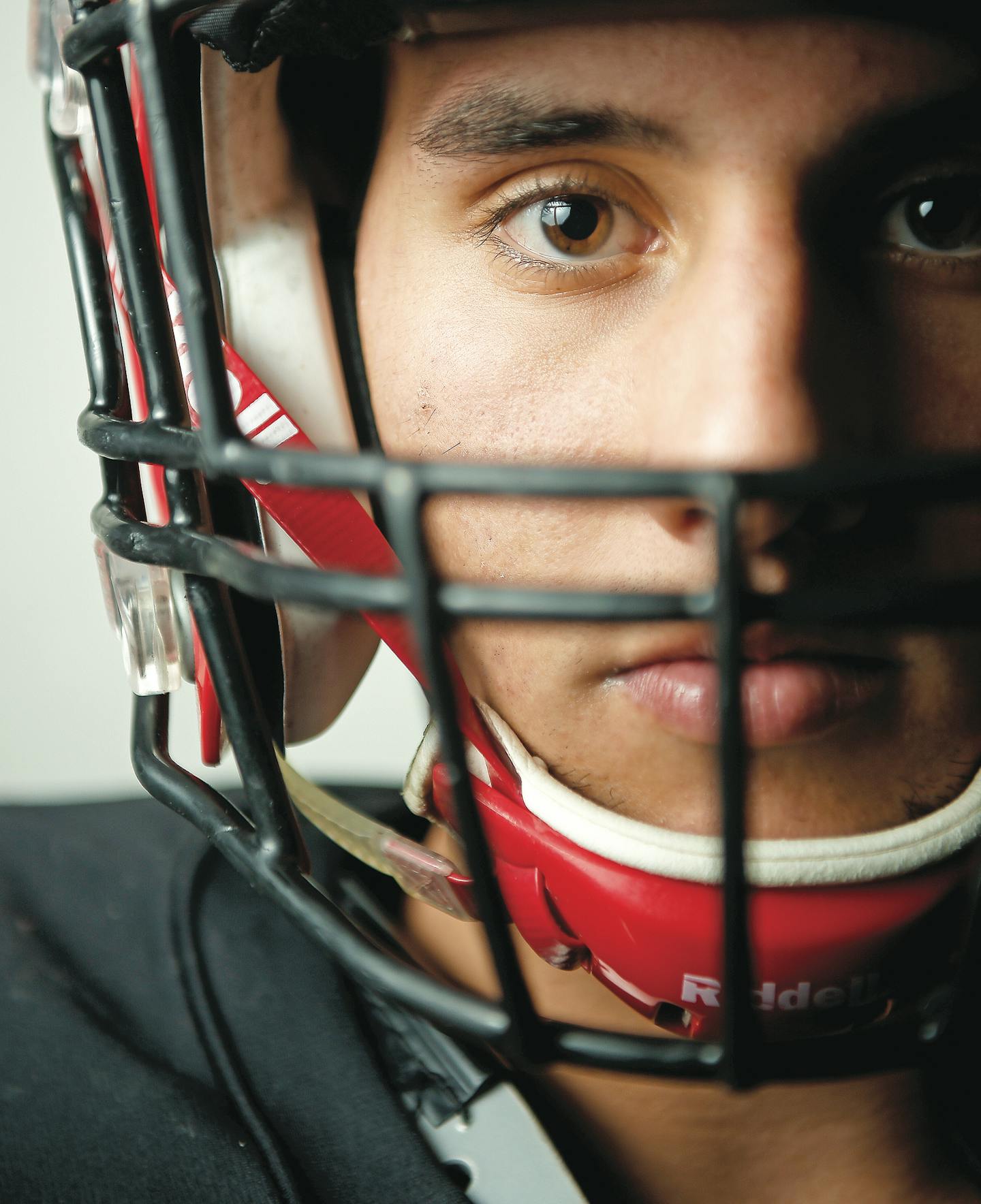 Star Tribune football Metro Player of the Year, Eden Prairie's Antonio Montero, was photographed Friday at Eden Prairie High School. . ] AARON LAVINSKY &#xef; aaron.lavinsky@startribune.com Star Tribune football Metro Player of the Year, Eden Prairie linebacker/running back/kicker Antonio Montero. Photographed Friday, Nov. 17, 2017 at Eden Prairie High School.