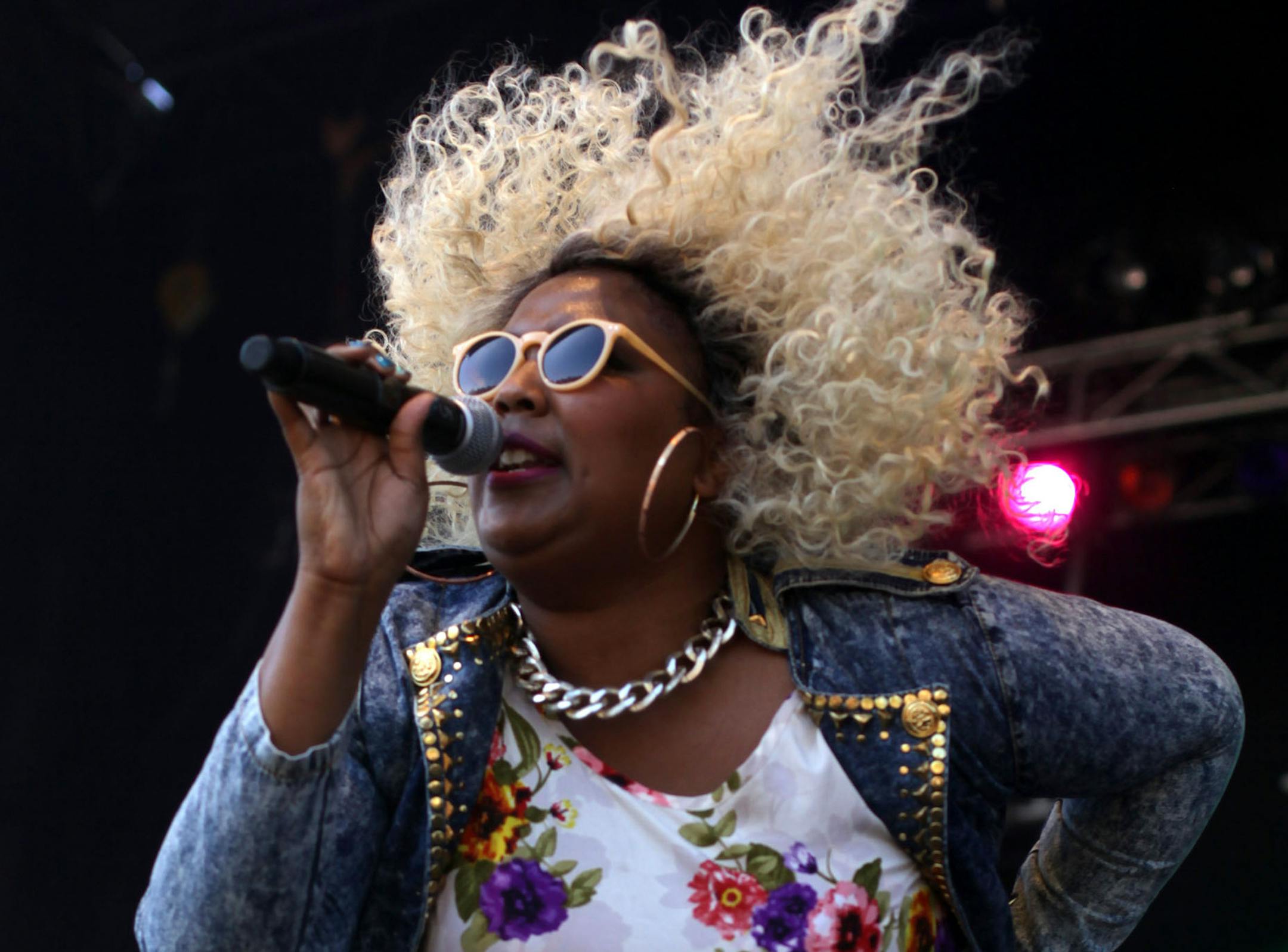 Lizzo performs during the first day of Rock the Garden. ] Rock the Gardens was held Saturday afternoon at the Walker Art Center in Minneapolis. MONICA HERNDON monica.herndon@startribune.com Minneapolis, MN 06/21/2014 ORG XMIT: MIN1406211616222873