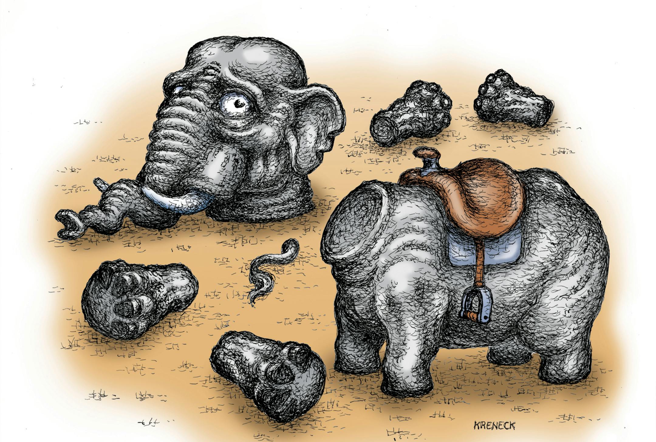 Illustration: A divided GOP.