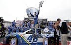 Jimmie Johnson, no stranger to Victory Lane, found extra satisfaction in his victory Monday at Bristol Motor Speedway, where he has won only twice amo