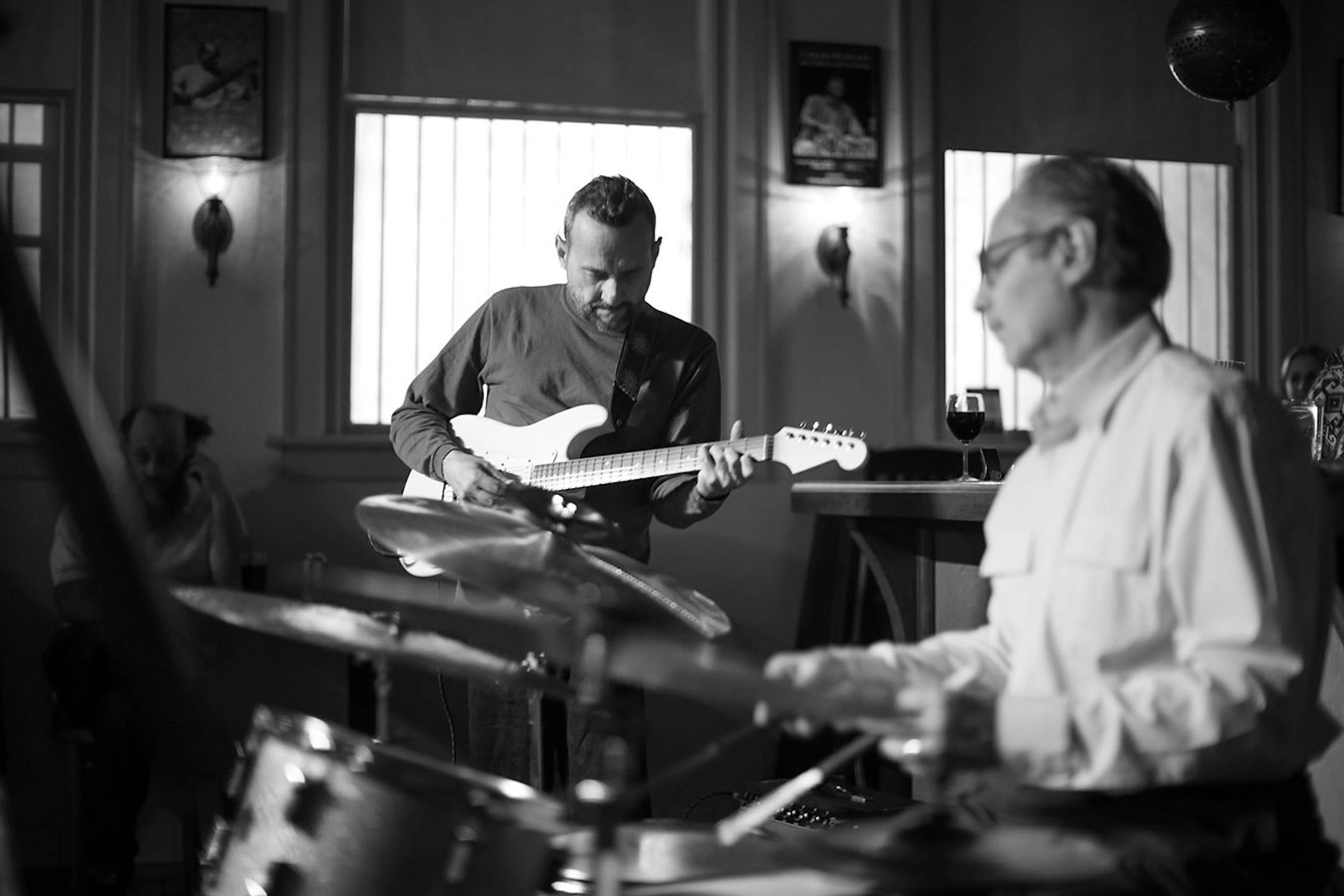 Guitarist Dean Magraw and drummer Jay Epstein of Red Planet performing the late set at Khyber Pass earlier this month.