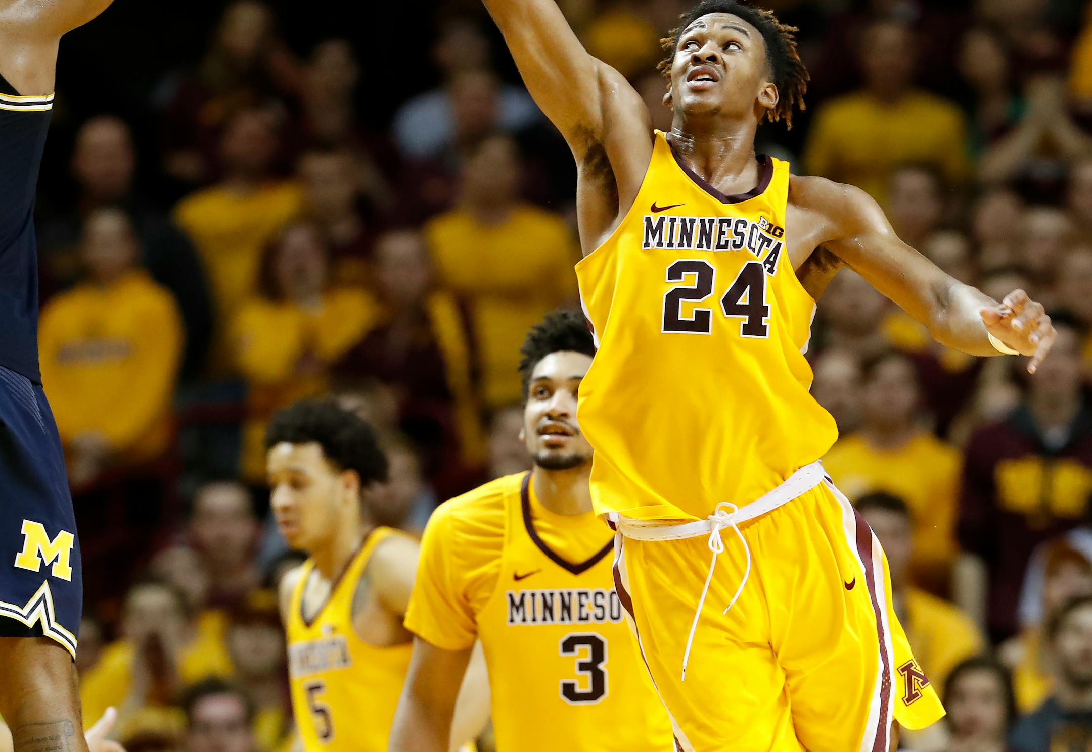 Minnesota Gophers Eric Curry (24). ] CARLOS GONZALEZ � cgonzalez@startribune.com - February 19, 2017, Minneapolis, MN, Williams Arena, NCAA Basketball, University of Minnesota Gophers vs. Michigan Wolverines