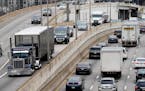 FILE - Traffic in Philadelphia, March 31, 2021. The EPA on Friday, March 29, 2024, set new greenhouse gas emissions standards for heavy-duty trucks, b