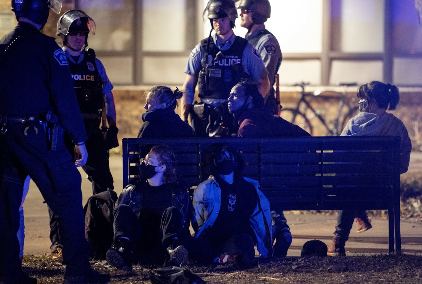 Police made some arrests at Bryant Square Park in Minneapolis.