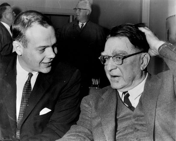 Wheelock Whitney talked with Branch Rickey on Jan. 6, 1960, during Rickey’s visit to the Twin Cities to whip up support for his Continental League.