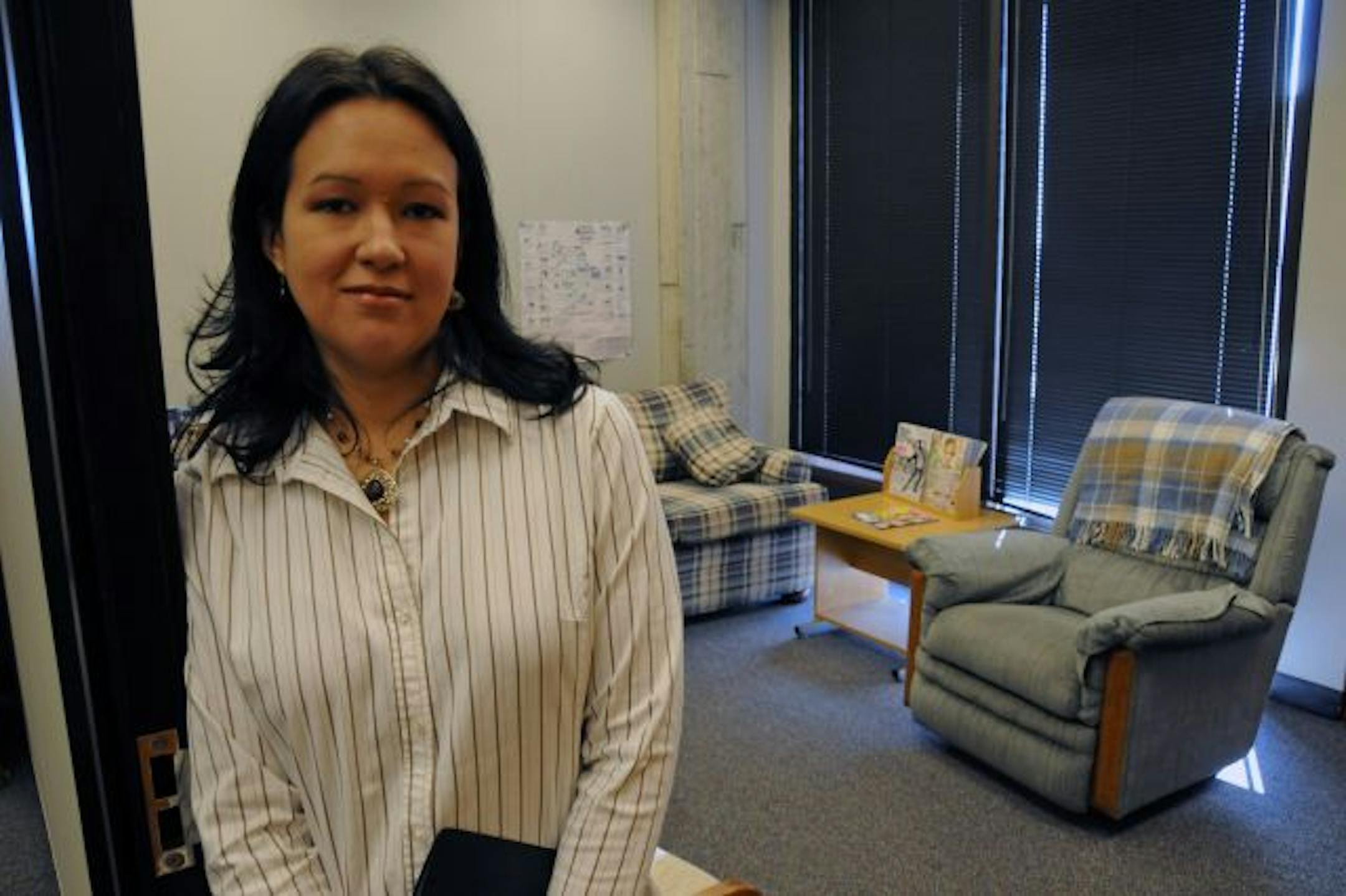 Hastings, Mn. Wednesday 11/17/10 Dakota County has a program that adocates for victims and witnesses. Krista Kim Munoz who is a Dakota County attoreny stands in the door to a room that houses victms and witnesses during the trial phase.
