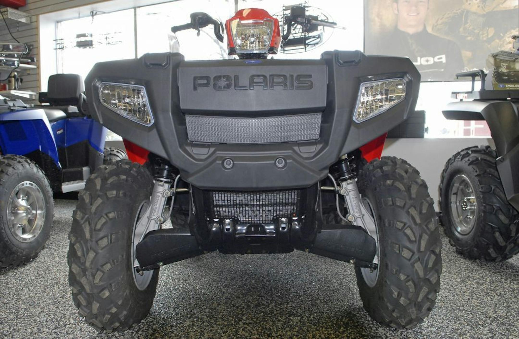 GLEN STUBBE � gstubbe@startribune.com Thursday, April 12, 2007 -- Bloomington, Minn. -- The 500cc Polaris X2 ATV at Warner Outdoor Equipment in Bloomington, Minn.
