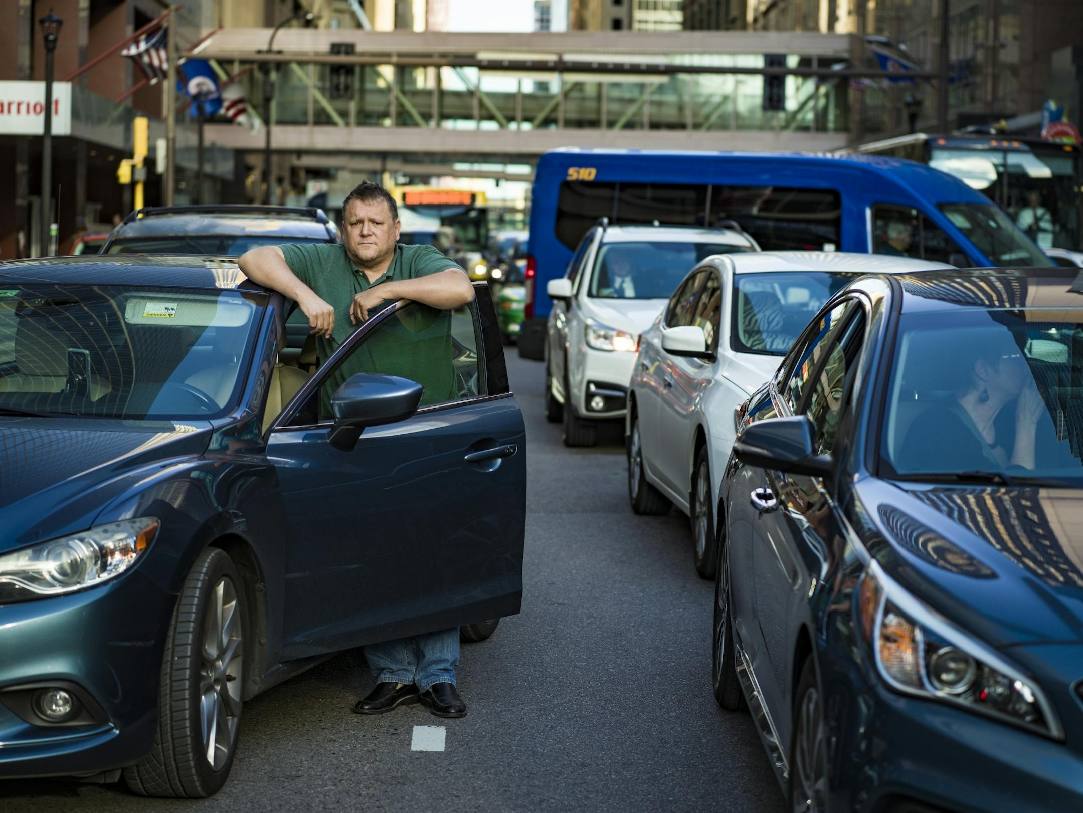 "Better to have a place to let it out than not," said Doug Moodie who was stuck in traffic because of the protests.