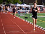 Robert Mechura of Roseville leaves the others behind in the 3,200 on Thursday morning.