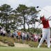 Inbee Park, of South Korea, tees off on the second hole during the third round at the U.S. Women's Open golf tournament at Sebonack Golf Club in South