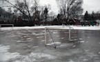 Chowen Park in Edina was frozen over with ice Friday morning.