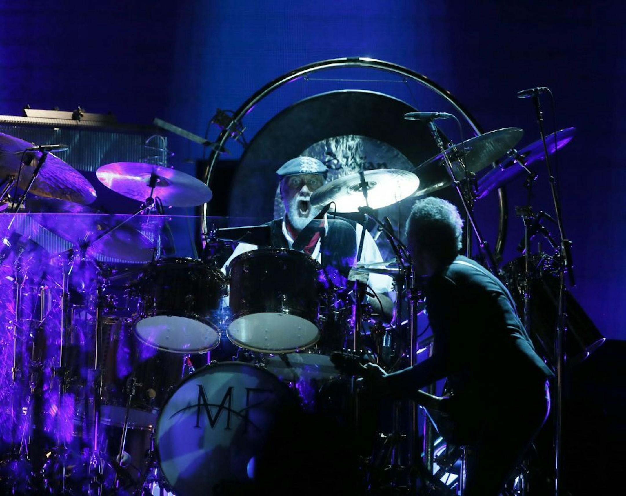 Mick Fleetwood played drums during Fleetwood Mac show Tuesday September 30, 2014 at Target Center in Minneapolis, MN.