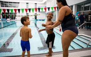 Hero Pascal got excited to jump into the brand new V3 Sports pool n Minneapolis. The 25-yard swimming and training pool will soon be open to the publi