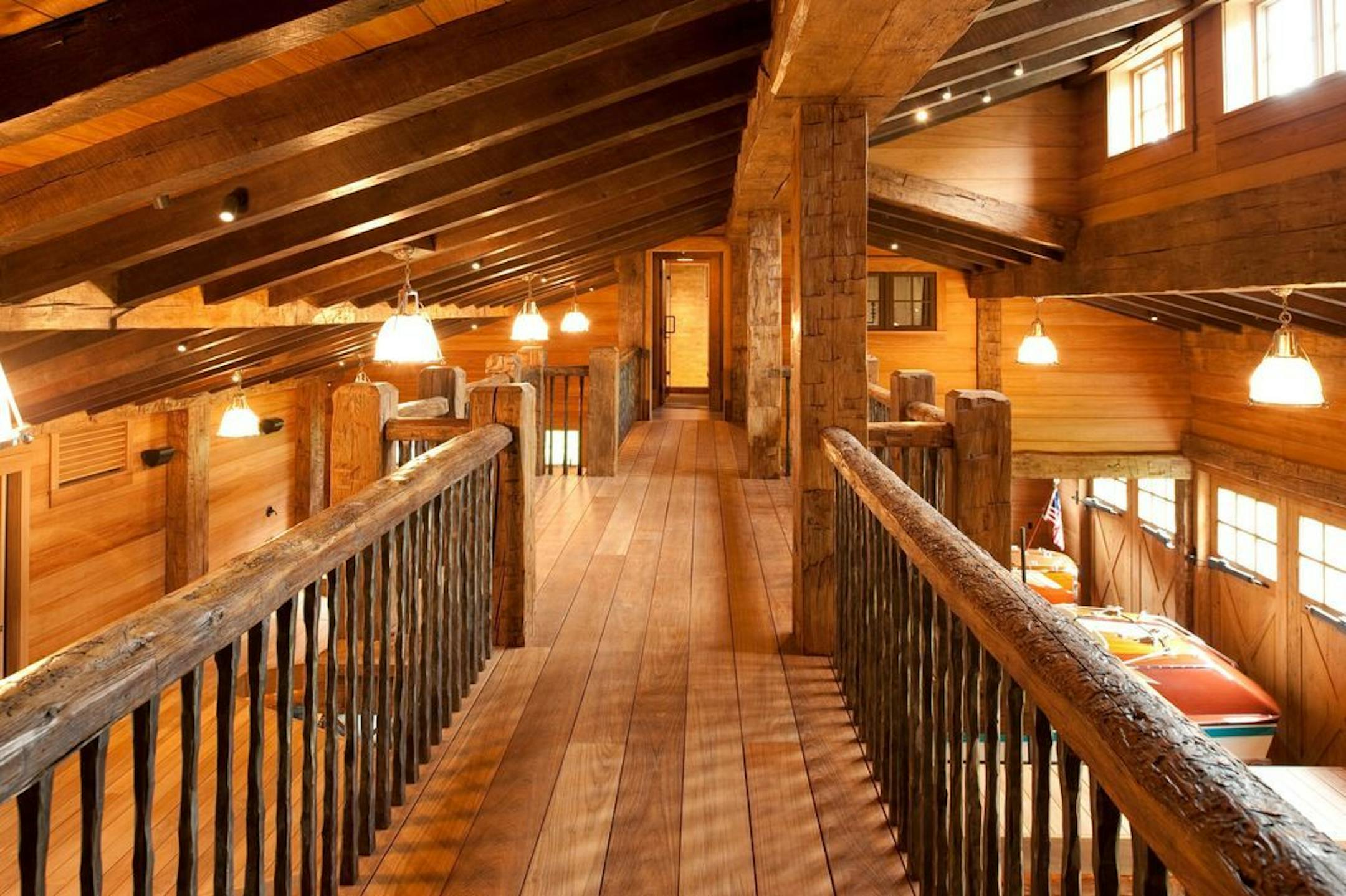 Catwalk in the boathouse.