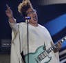 Alabama Shakes singer Brittany Howard performs at the 58th Annual Grammy Awards on Monday, Feb. 15, 2016, at the Staples Center in Los Angeles. (Rober