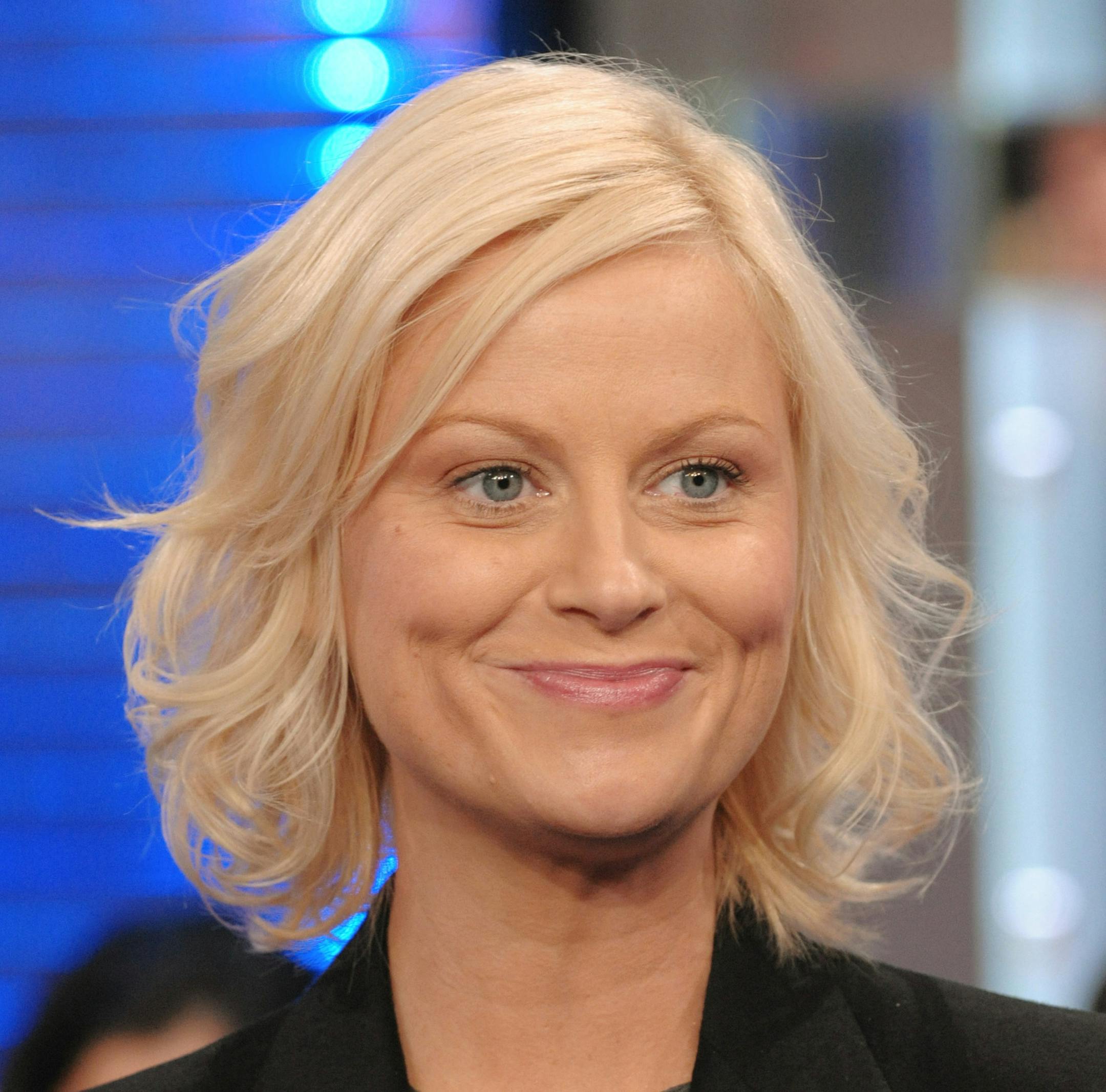 ** FILE ** In this Tuesday, April 22, 2008 file photo, actress Amy Poehler makes an appearance on MTV's Total Request Live at MTV Studios in New York. Coming off her final and triumphant "Saturday Night Live" season, Amy Poehler says she's looking forward to switching gears in her new NBC comedy.(AP Photo/Evan Agostini, FILE)